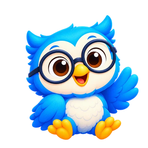 Kleine Oqui, je vrolijke jonge blauwe uil